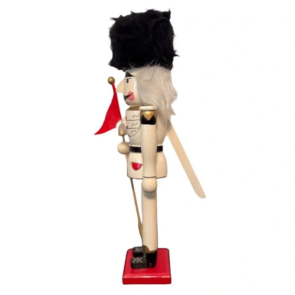 Vintage Nutcracker Soldier with Red Flag